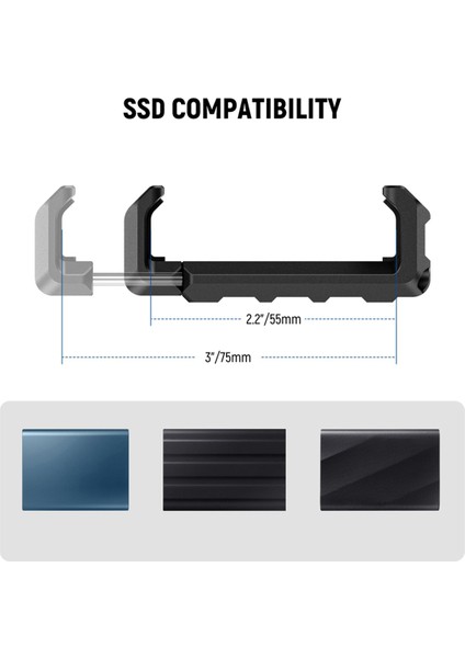 T5/t7/t9 Taşınabilir SSD Tutucu Montajı iPhone 15/16PRO/PRO Max Kafes Için (Yurt Dışından)