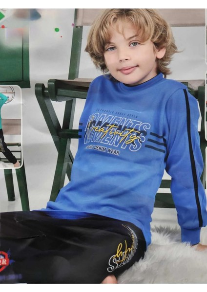 Kapikids Uzun Kollu %100 Pamuk Erkek Çocuk Pijama Takımı 5139