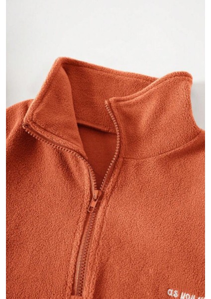 Kadın Kanguru Cepli Fermuarlı Polar Sweatshirt fırsatları