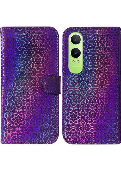 Oneplus Nord Ce4 Lite 5g Standlı Kılıf Göz Kamaştırıcı Çiçek Deri Telefon Kapağı (Yurt Dışından)