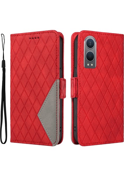 Oneplus Nord Ce4 Lite 5g Eşkenar Dörtgen Pu Deri Flip Telefon Kapağı (Yurt Dışından)