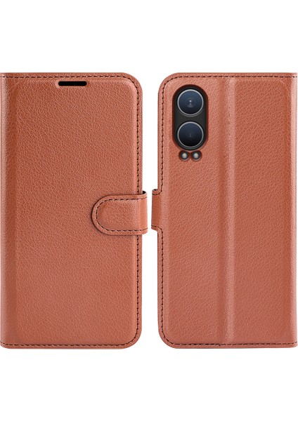 Oneplus Nord Ce4 Lite 5g Litchi Doku Darbeye Dayanıklı Deri Cüzdan Kapağı (Yurt Dışından)