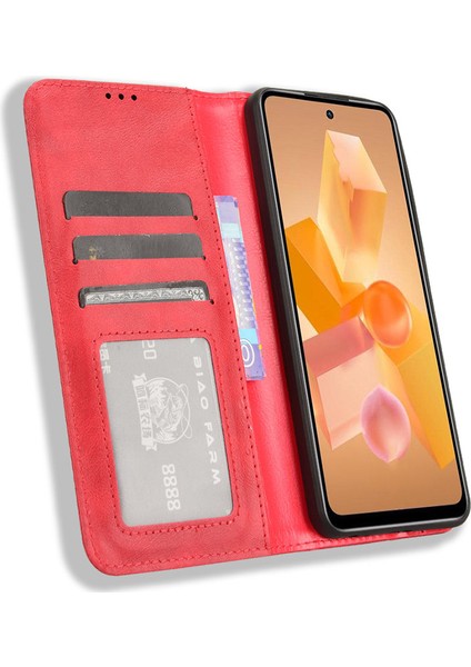 Infinix Hot 40I Retro Deri Telefon Kılıfı Telefon Standı Cüzdan Kapağı (Yurt Dışından) modelleri