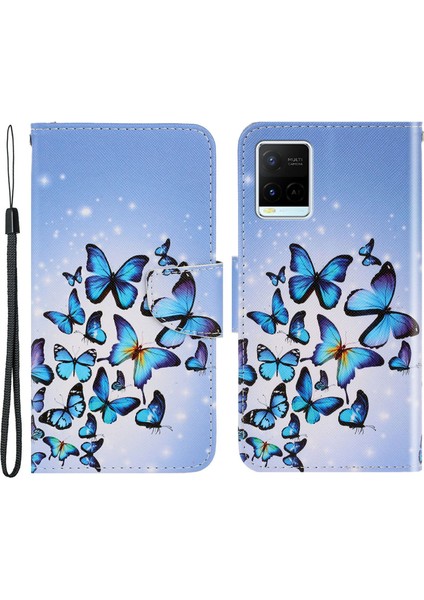Anti-Çizik Damla Geçirmez Kasa Pu Deri Flip Cüzdan Için Vivo Y21/Y21S/Y33S (Yurt Dışından)