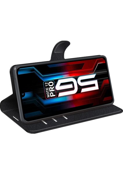 Infinix Note 12 Pro 5g Stand Telefon Kılıfı, Cüzdan Fonksiyonu Litchi Doku Deri Kabuk Kapağı (Yurt Dışından)