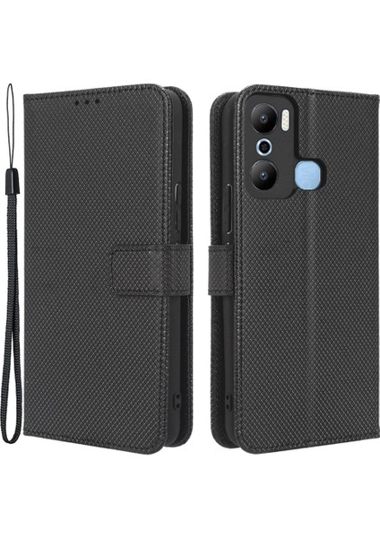 Infinix Hot 20 Play 4g Doku Pu Deri Deri Kapak Stand Telefon Kılıfı (Yurt Dışından)