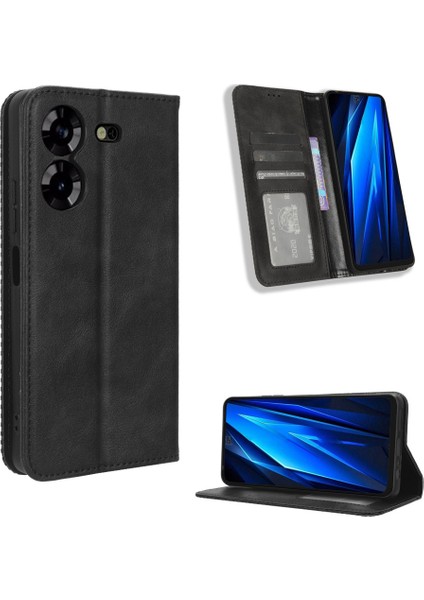 Tecno Pova 5 4g Telefon Kapak Standı Cüzdan Retro Pu Deri Kabuk (Yurt Dışından) indirimleri