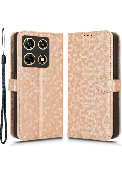Infinix Note 30 Pro 4g Telefon Kılıfı, Dot Baskılı Pu Deri Cüzdan Stand Kapağı (Yurt Dışından)