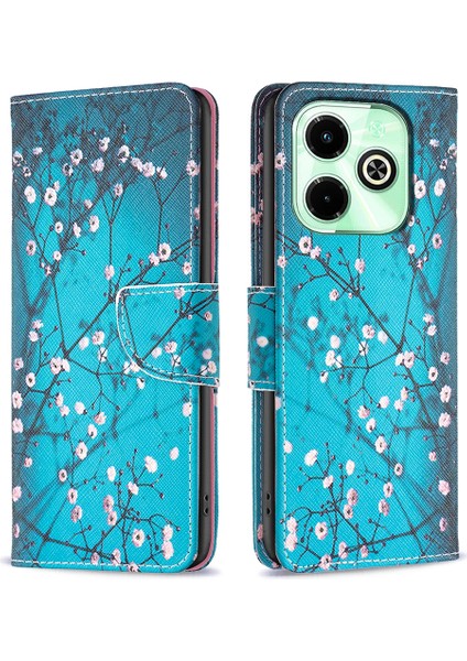 Infinix Hot 40 / Hot 40 Pro Deri Telefon Kılıfı Koruyucu Cüzdan Kapağı (Yurt Dışından)