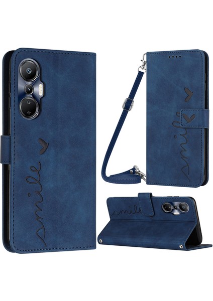 Infinix Hot 20S 4g Pu Deri Manyetik Telefon Kılıf Cilt Touch Hissed Hisset Cüzdan Stand Flip Cover Strap (Yurt Dışından)