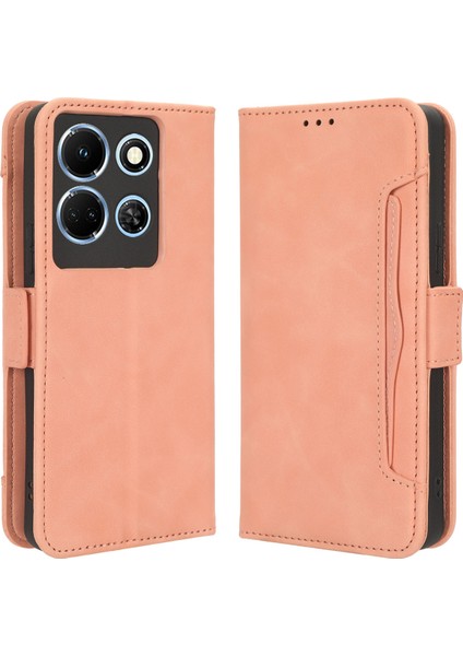 Infinix Note 30 4g / X6833B / X6716B Kıç Çizgisi Pu Deri Kılıf Cüzdan Telefon Stand Kapağı (Yurt Dışından)