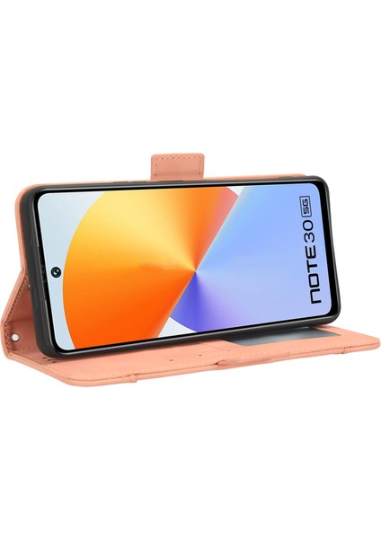 Infinix Note 30 4g / X6833B / X6716B Kıç Çizgisi Pu Deri Kılıf Cüzdan Telefon Stand Kapağı (Yurt Dışından)