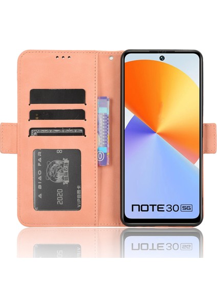 Infinix Note 30 4g / X6833B / X6716B Kıç Çizgisi Pu Deri Kılıf Cüzdan Telefon Stand Kapağı (Yurt Dışından)