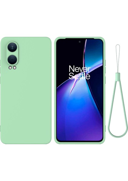 Oneplus Nord Ce4 Lite 5g Sıvı Silikon Düşmeyi Önleyici Telefon Kılıfı, El Kayışı ile (Yurt Dışından)
