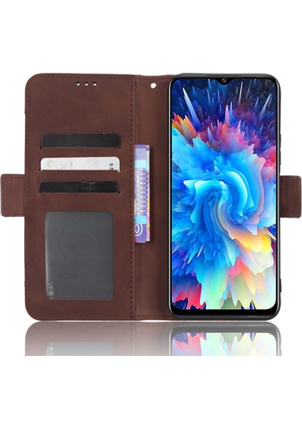 Infinix Hot 20 5g / X666 / X666B Pu Deri Cüzdan Telefon Kılıfı Stand Manyetik Kapanma Flip Telefon Kapağı (Yurt Dışından)
