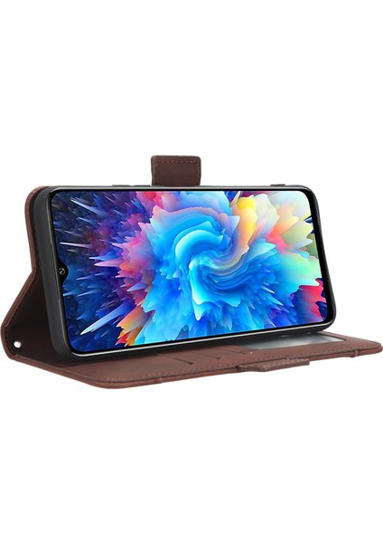 Infinix Hot 20 5g / X666 / X666B Pu Deri Cüzdan Telefon Kılıfı Stand Manyetik Kapanma Flip Telefon Kapağı (Yurt Dışından)