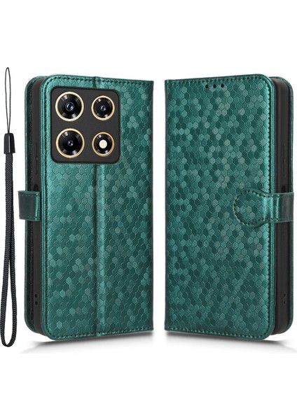 Infinix Note 30 Pro 4g Telefon Kılıfı, Dot Baskılı Pu Deri Cüzdan Stand Kapağı (Yurt Dışından)