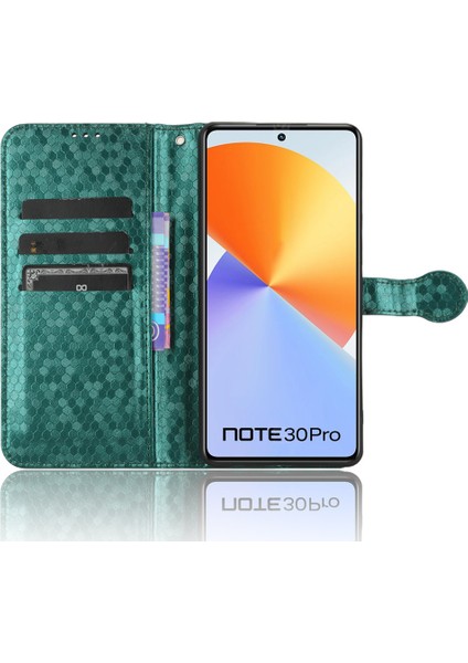 Infinix Note 30 Pro 4g Telefon Kılıfı, Dot Baskılı Pu Deri Cüzdan Stand Kapağı (Yurt Dışından)