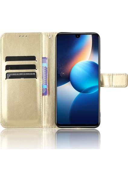 Infinix Zero 20 4g X6821 Çılgın At Doku Telefon Kılıfı Pu Deri Cüzdan Anti-Damla Çevirme Stand Kapağı (Yurt Dışından)