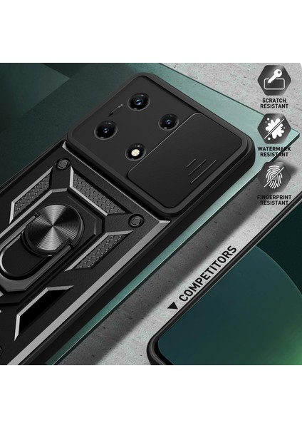 Infinix Note 30 Pro 4g Slim Fit Pc+Tpu Kickstand Anti-Drop Kapak Slayt Lens Koruma Telefon Kasası (Yurt Dışından)