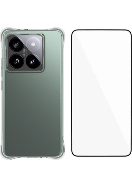 Xiaomi 14T Pro Tpu Telefon Kapağı Temperli Cam Filmli (Yurt Dışından)