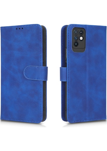 Infinix Note 10, Cilt Touch Hissed Pu Deri Cüzdan Kılıfı Telefon Şok Geçirmez Kapak (Yurt Dışından)