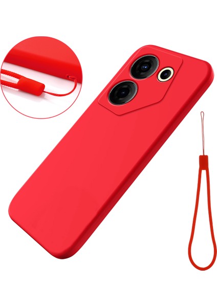 Tecno Camon 20 Pro 5g Yumuşak Astar Sıvı Silikon Çizilmez Kapak (Yurt Dışından)