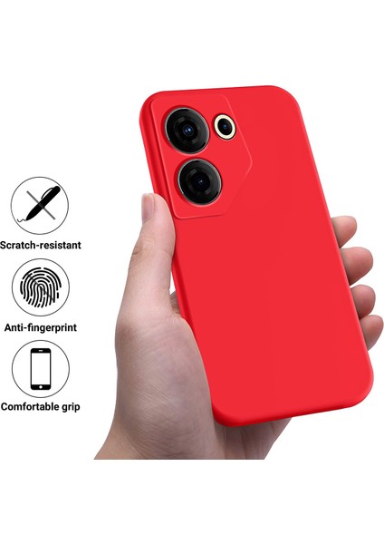 Tecno Camon 20 Pro 5g Yumuşak Astar Sıvı Silikon Çizilmez Kapak (Yurt Dışından)