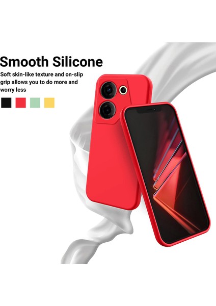 Tecno Camon 20 Pro 5g Yumuşak Astar Sıvı Silikon Çizilmez Kapak (Yurt Dışından)
