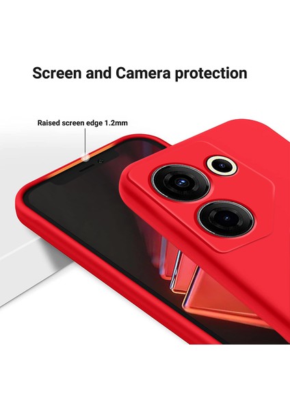 Tecno Camon 20 Pro 5g Yumuşak Astar Sıvı Silikon Çizilmez Kapak (Yurt Dışından)