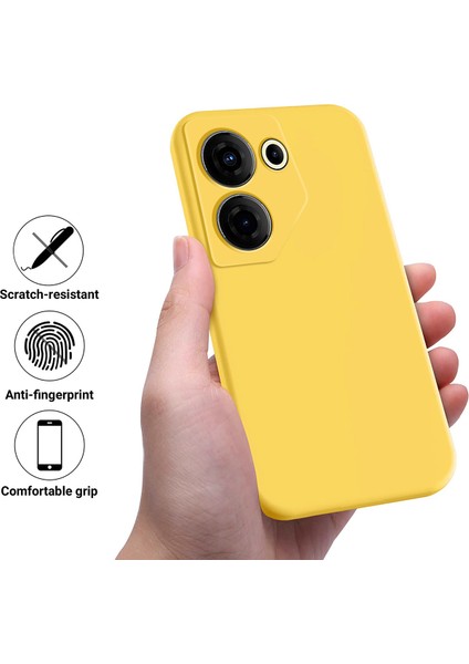 Tecno Camon 20 Pro 5g Yumuşak Astar Sıvı Silikon Çizilmez Kapak (Yurt Dışından)