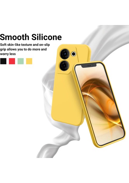 Tecno Camon 20 Pro 5g Yumuşak Astar Sıvı Silikon Çizilmez Kapak (Yurt Dışından)