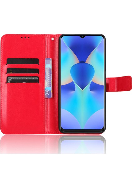 Tecno Spark 10 4g Pu Deri Cüzdan Crazy Horse Doku Standı Flip Telefon Kapağı (Yurt Dışından)