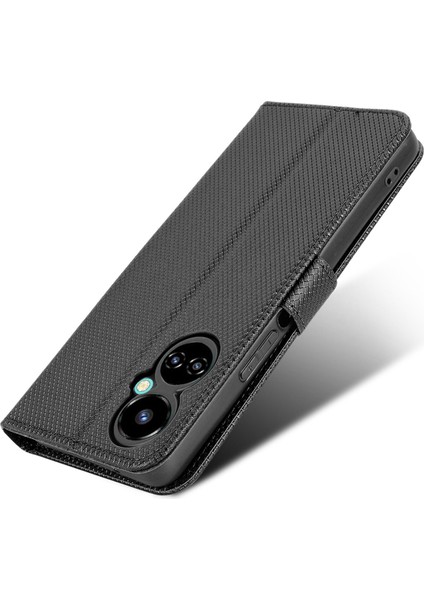 Tecno Camon 19 4g Flip Cüzdan Dokusu Askılı Pu Deri Kapak (Yurt Dışından)