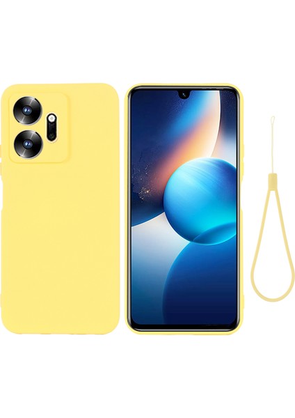 Infinix Zero 20 4g Şok Geçirmez Sıvı Silikon Telefon Kılıfı Yumuşak Astar Telefon Kapağı Kayışlı (Yurt Dışından)