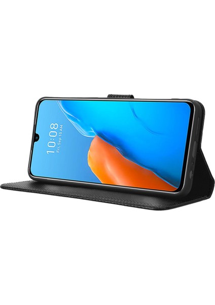 Infinix Note 12 Pro 4g X676B Tamamen Sarılmış Doku Pu Deri Deri Stand Manyetik Toka Kılıf Cüzdan Telefon Kapağı (Yurt Dışından)