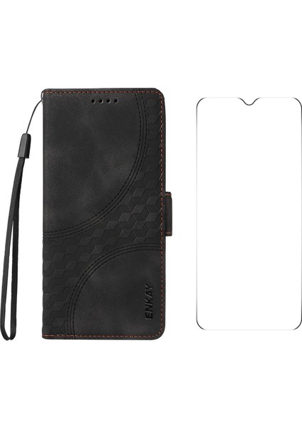 Xiaomi Poco C75 4g / 14C 4g Pu Deri Cüzdan Darbeye Dayanıklı Telefon Kapağı Ekran Filmi ile (Yurt Dışından)