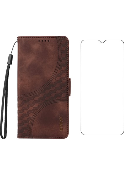 Xiaomi Poco C75 4g / 14C 4g Pu Deri Cüzdan Darbeye Dayanıklı Telefon Kapağı Ekran Filmi ile (Yurt Dışından)