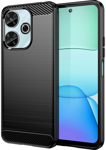 Xiaomi Redmi 13 4g / Poco M6 4g / Note 13R 5g / Poco M6 Plus 5g Karbon Fiber Doku Tpu Fırçalanmış Telefon Kapağı (Yurt Dışından)