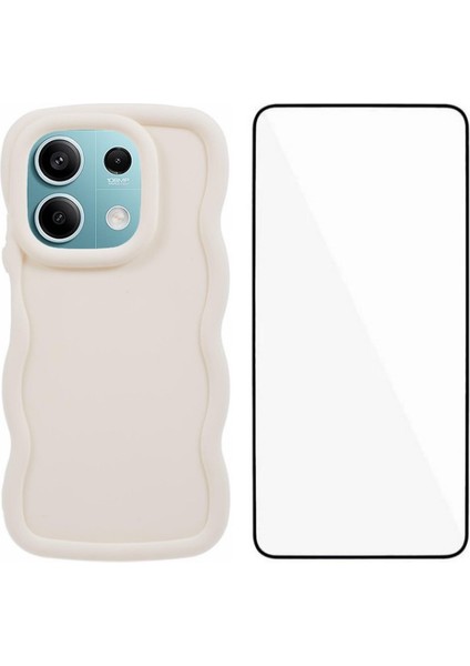 Xiaomi Poco X6 5g / Redmi Note 13 Pro 5g Dalga Kenar Tpu Kapak Temperli Cam Filmi (Yurt Dışından)
