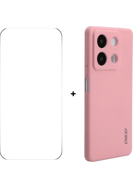 Xiaomi Poco X6 5g / Redmi Note 13 Pro 5g Düz Kenar Telefon Kapağı + 9h Cam Koruyucu (Yurt Dışından)