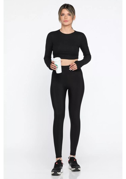 Kadın Yüksek Bel Likralı Tayt P-00006398