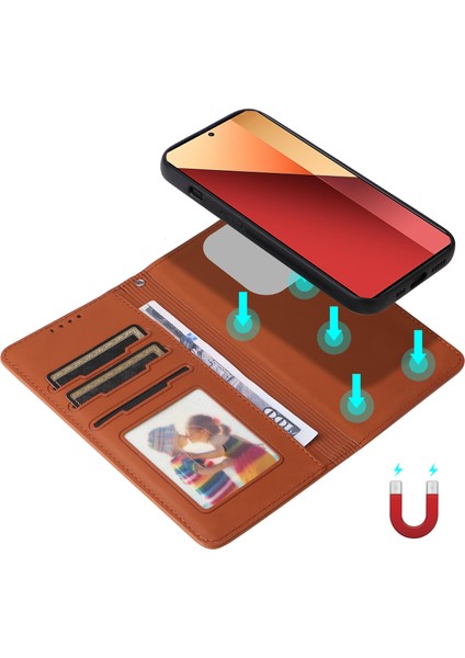 Xiaomi Redmi Note 13 Pro 4g / Poco M6 Pro 4g Manyetik Çıkarılabilir Deri Telefon Kapağı (Yurt Dışından) modelleri