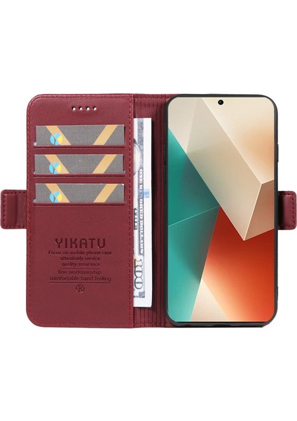 Xiaomi Poco X6 5g / Redmi Note 13 Pro 5g Cüzdan Standı Deri Telefon Kapağı (Yurt Dışından)
