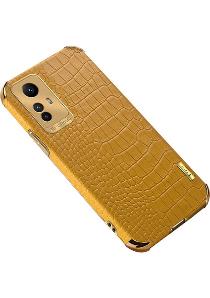 Redmi Note 12S 4g Deri Kaplamalı Tpu Telefon Kılıfı Timsah Doku Kapağı (Yurt Dışından)