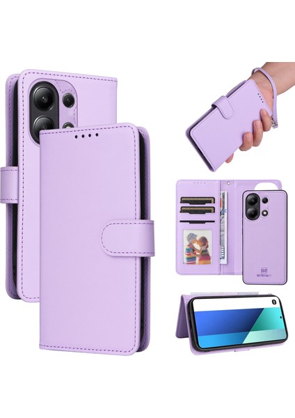 Xiaomi Redmi Note 13 4g Pu Deri Çıkarılabilir Cüzdan Telefon Kapağı (Yurt Dışından)