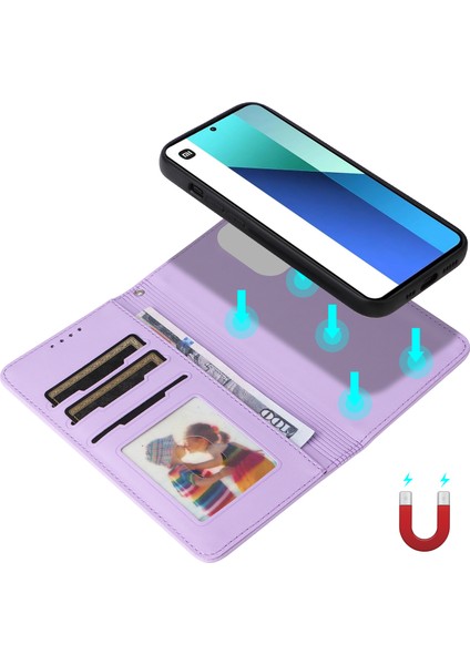 Xiaomi Redmi Note 13 4g Pu Deri Çıkarılabilir Cüzdan Telefon Kapağı (Yurt Dışından) modelleri
