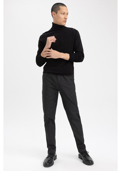 Siyah Slim Fit Dar Kesim Balıkçı Yaka Basic Düz Triko Kazak R1124AZ23WN indirimleri