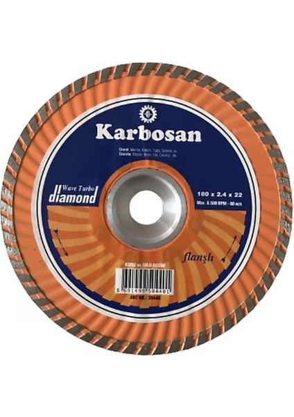 Turbo Kanallı Flanşlı Elmas Kesici 180X2.4X22
