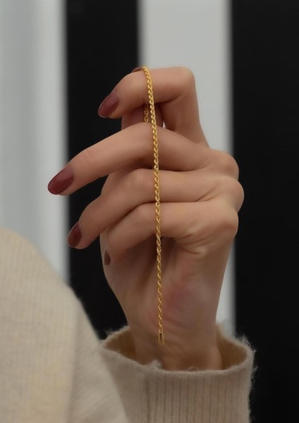 14 Ayar Altın Halat Burgu Bileklik 1,8 mm fiyatları